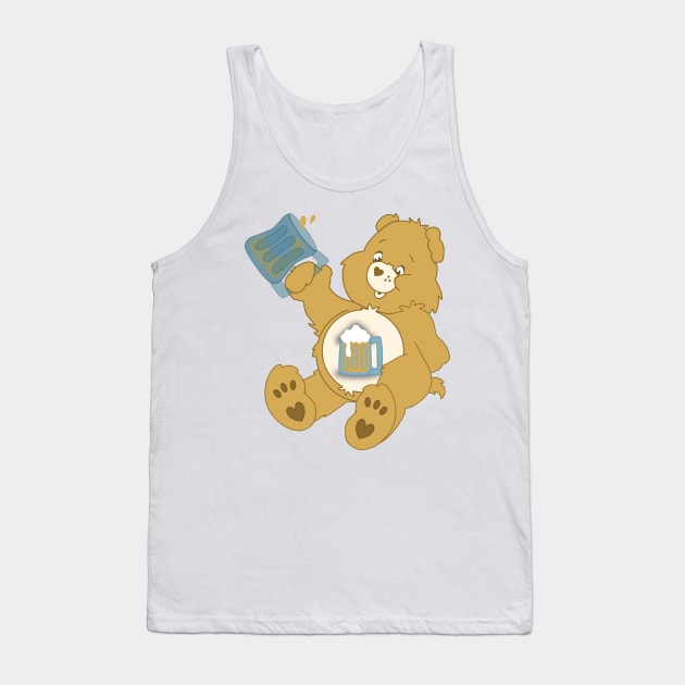 Beer Belly Bear Tank Top by sparklyclarke